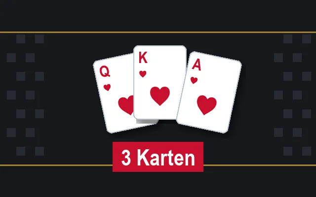 3-Karten-Poker – Illustration